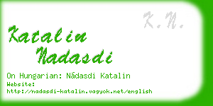 katalin nadasdi business card