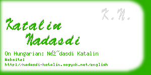 katalin nadasdi business card